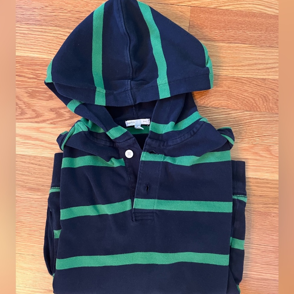Gap pullover navy/ green striped